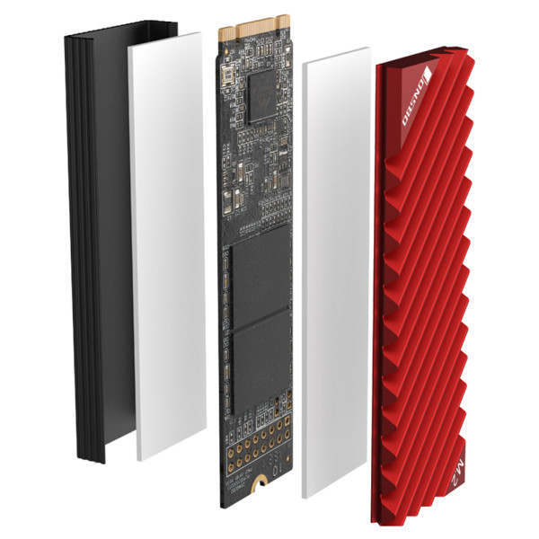 SSD M.2 Hladnjak Jonsbo M.2-3 NVMe RED, M.2-3 RED
