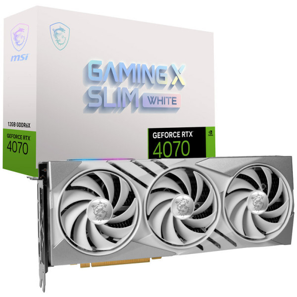 SVGA MSI Geforce RTX 4070 Gaming X Slim White 12GB GDDR6