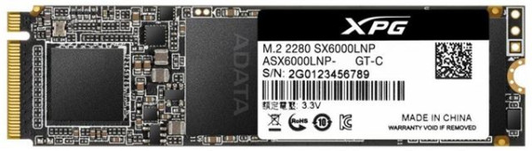 SSD M.2 256GB ADATA PCIe NVMe ASX6000LNP-256GT-C