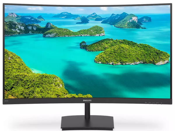 Monitor PHILIPS 241E1SCA/00 24''/VA,zakrivljen/1920x1080/75Hz/4ms GtG/VGA,HDMI/VESA/zvučnici/crna