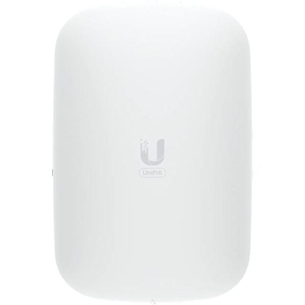 UBIQUITI U6 Extender; WiFi 6; 6 spatial streams; 115 m˛ (1,250 ft˛) coverage; 300+ connected devices; Powered with standard AC wall outlet; Wireless uplink to UniFi WiFi. ( U6-EXTENDER-EU ) 