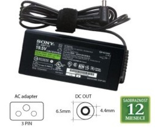 VGP-AC19V42 Punjač za laptop Sony 19.5V-4.74A (6.5*4.4 ) 90w