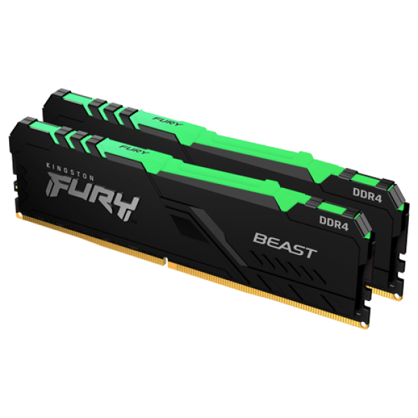 RAM DDR4 2x8GB 3200MHz Kingston Fury Beast RGB KF432C16BBAK2/16