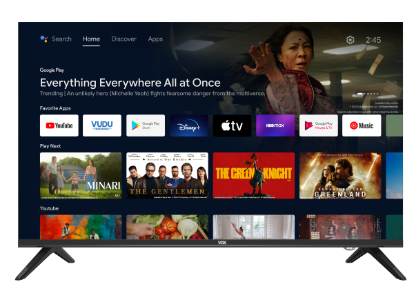 Televizor Vox 43KAU680B Smart, LED, 4K UHD, 43''(109cm), DVB-T2/C/S2