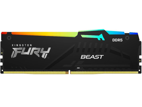 Memorija KINGSTON 64GB (2x32GB)/DIMM/DDR5/6000MHz/CL40/FURY Beast RGB XMP
