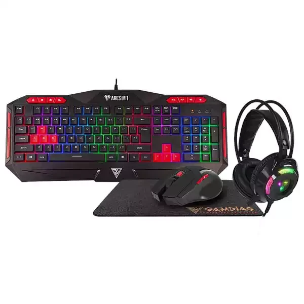 Tastatura + miš + podloga + Slušalice Gamdias Poseidon M2 žičani