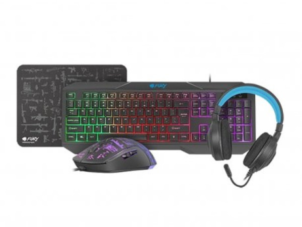 Tastatura+miš+podloga+slušalice FURY THUNDERSTREAK NFU-1674 US
