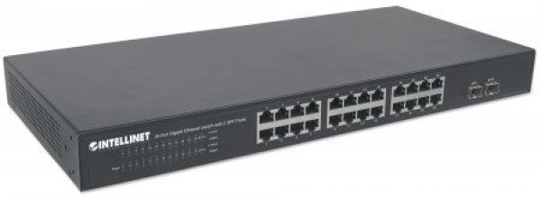 Intellinet Switch 24-Port Gigabit Ethernet 2x 1Gb uplink