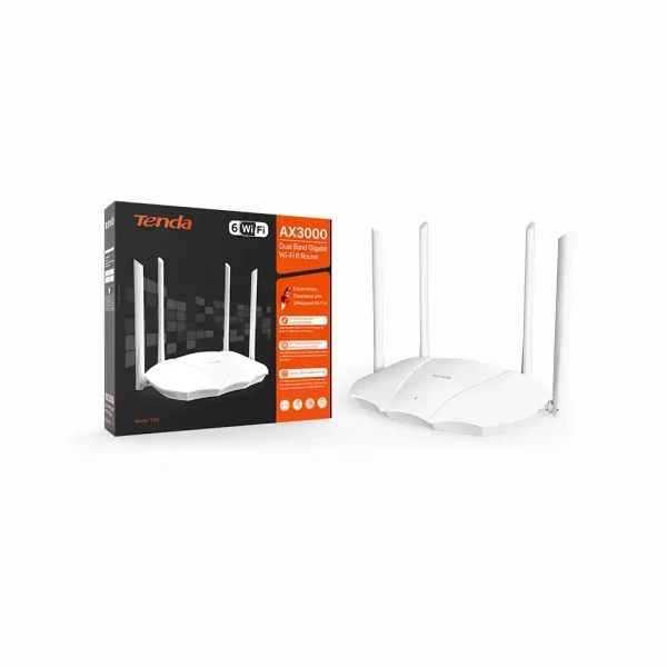 Wireless Ruter Tenda TX9 AX3000 Wi-Fi 6 OFDMA+MU-MIMO 4x6dBi/2,4GHz&5GHz/1WAN/3LAN