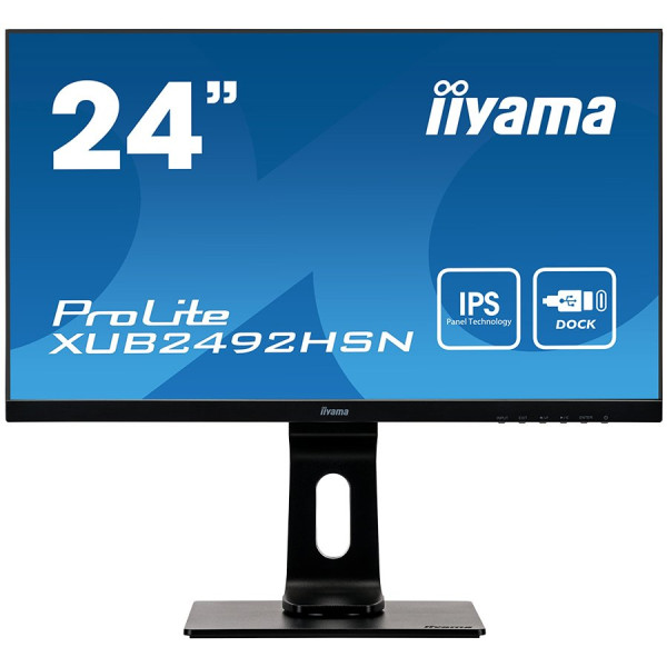 IIYAMA PROLITE XUB2492HSN-B1 23.8'' IPS 1920x1080 @75Hz USB-C Dock 65W + LAN, HDMI, DP, Full Ergo ( XUB2492HSN-B5 ) 