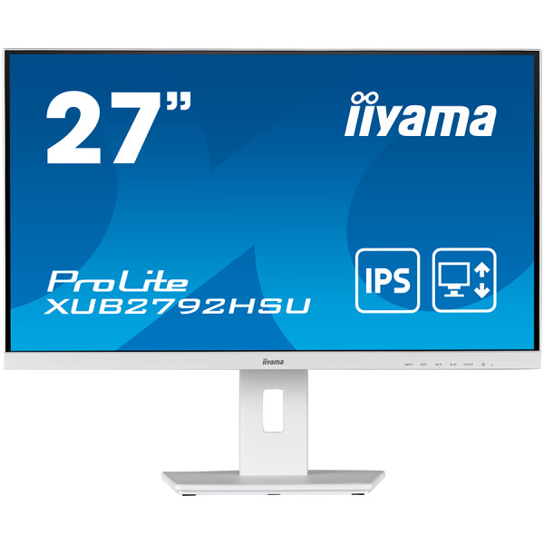 IIYAMA Monitor LED XUB2792HSU-W5 27'' 1920 x 1080 @75Hz 1000:1 4ms height, pivot (rotation), swivel, tilt VGA HDMI DP USB HUB White ( XUB2792HSU-W5 )