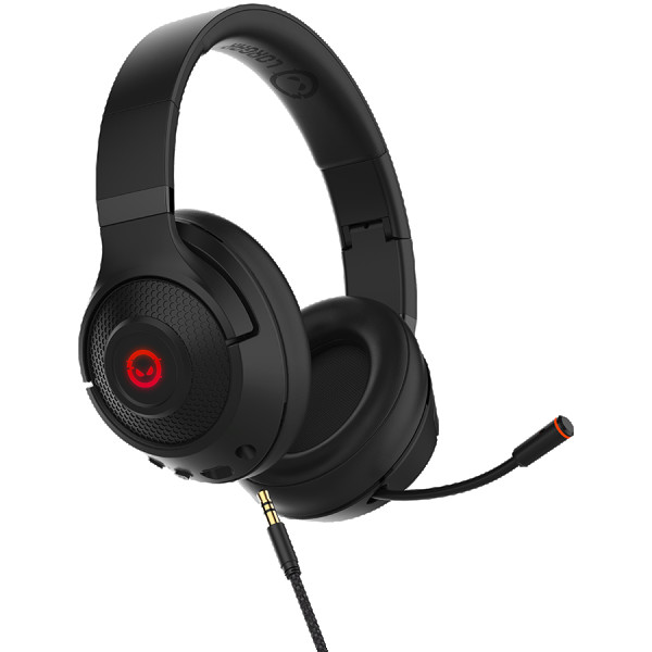 Lorgar Noah 501, gaming bluetooth headset with microphone, BT 5.3 JL7006, battery 1000mAh, type-C charging cable 0.8m, audio cable 1.5m, size:195*185*80mm, 0.28kg. Black ( LRG-GHS501 )