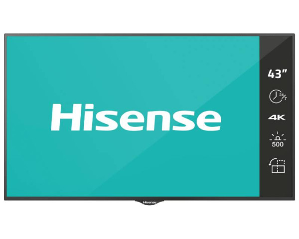 HISENSE 43 inča 43BM66AE 4K UHD 500 nita Digital Signage Display - 247 Operation 