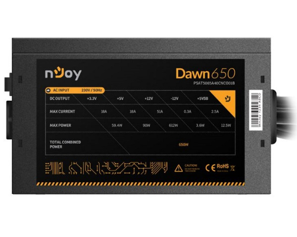 NJOY Dawn 650 650W napajanje (PSAT5065A40CNCO01B)