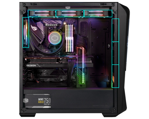 COOLER MASTER MasterBox 500 kućište sa providnom stranicom (MB500-KGNN-S00) 