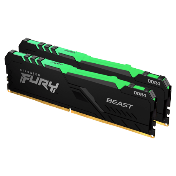 RAM DDR4 2x32GB 3200MHz Kingston Fury Beast RGB 1.35V KF432C16BBAK264