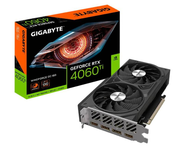 Grafička karta Gigabyte RTX 4060 Ti WINDFORCE OC GDDR6 16GB GV-N406TWF2OC-16GD