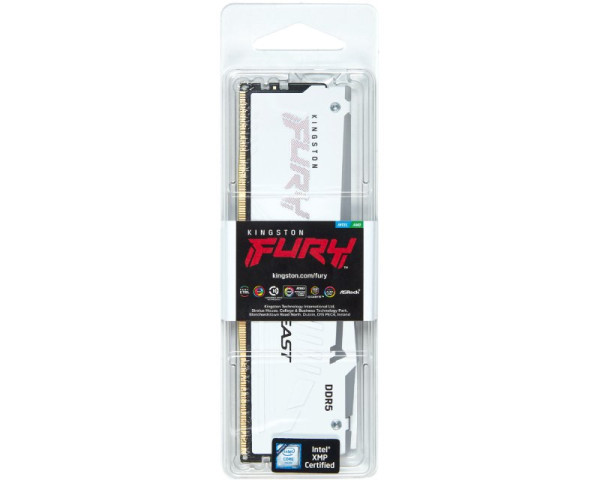 KINGSTON DIMM DDR5 16GB 6000MT/s KF560C40BWA-16 Fury Beast White RGB XMP 