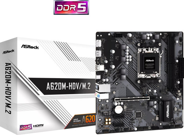 MB AMD AM5 ASRock A620M-HDV/M.2 90-MXBLL0-A0UAYZ