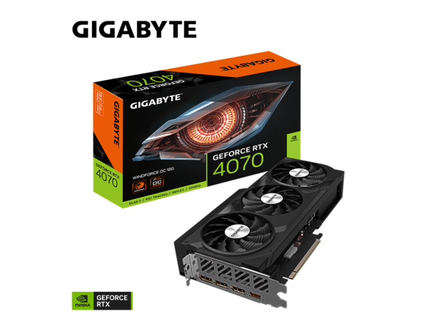 SVGA Gigabyte RTX4070 WindForce 3 12GB GDDR6, GV-N4070WF3OC-12GD