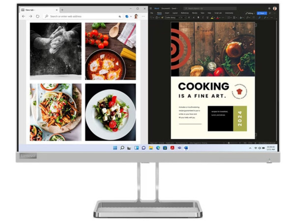 Monitor LENOVO L24i-40 23.8''/IPS/1920x1080/100Hz/4ms/VGA,HDMI/FreeSync/zvucnici/siva