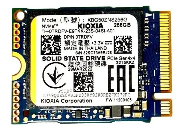 SSD M.2 NVMe 256GB KIOXIA KBG50ZNS256G BG5 - 2230 - Bulk