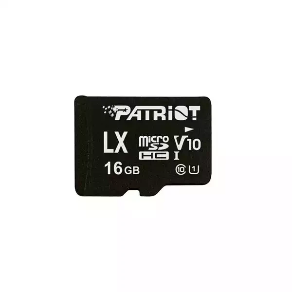 Micro SDHC + adapter 16GB Patriot LX Series Class V10 PSF16GLX1MCH 80MBs