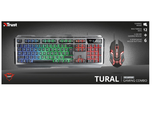 Tastatura+miš TRUST GXT 845 Tural žični setgamingsrebrna' ( '22457' ) 