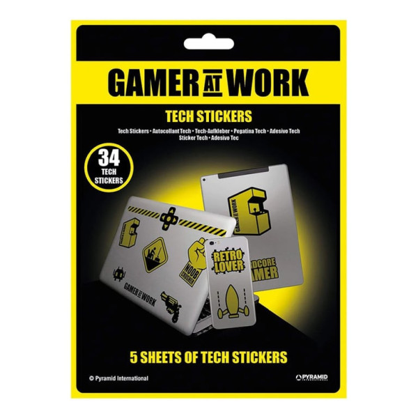 Gamer at Work Tech Stickers