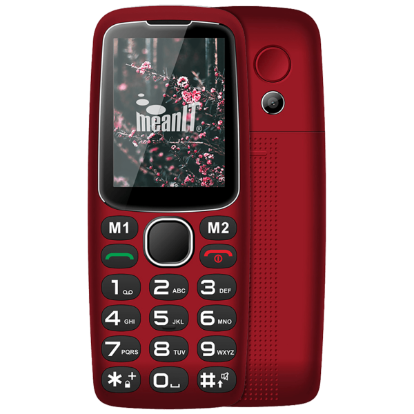 MeanIT Mobilni telefon, 2.4'' ekran, BT, SOS dugme, crveni - Senior 10, Crveni