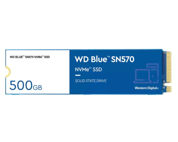 WD 500GB M.2 NVMe Gen3 SSD WDS500G3B0C SN570 Blue 