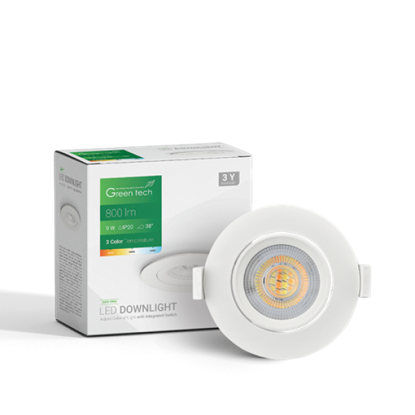 LED SPOT UGR 9W GREENTECH 3CCT 3000-4000-6500K DWX-9WH BELI SA ZAKRETANJEM