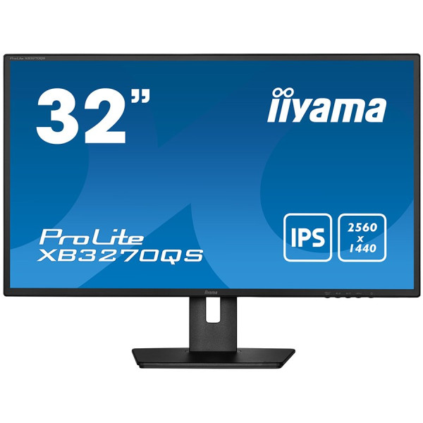 IIYAMA 32'' IPS-panel, 2560x1440, 250cdm˛, 4ms, 15cm Height Adj. Stand, Speakers, DisplayPort, HDMI, DVI ( XB3270QS-B5 ) 
