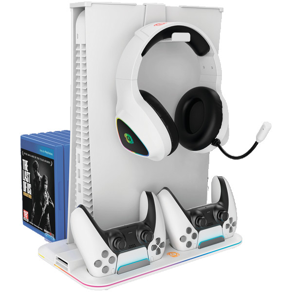 CANYON cooling stand CS-5 RGB PS5 Slim Charge White ( CND-CSPS5W )