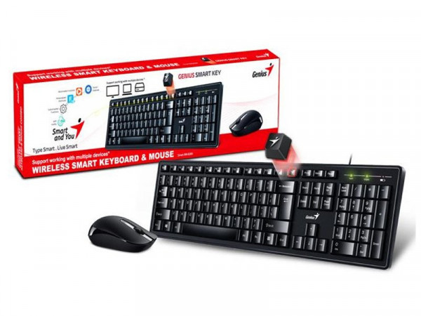 Tastatura + Mis GENIUS Smart KM-8200 USB US Black