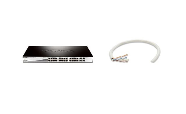 D-Link 28G DGS-1210-28P Switch + Intellinet kabl 305m
