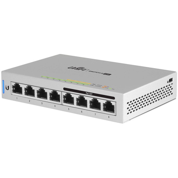 UBIQUITI 8-Port Fully Managed Gigabit Switch with 4 IEEE 802.3af Includes 60W Power Supply, EU ( US-8-60W-EU ) 
