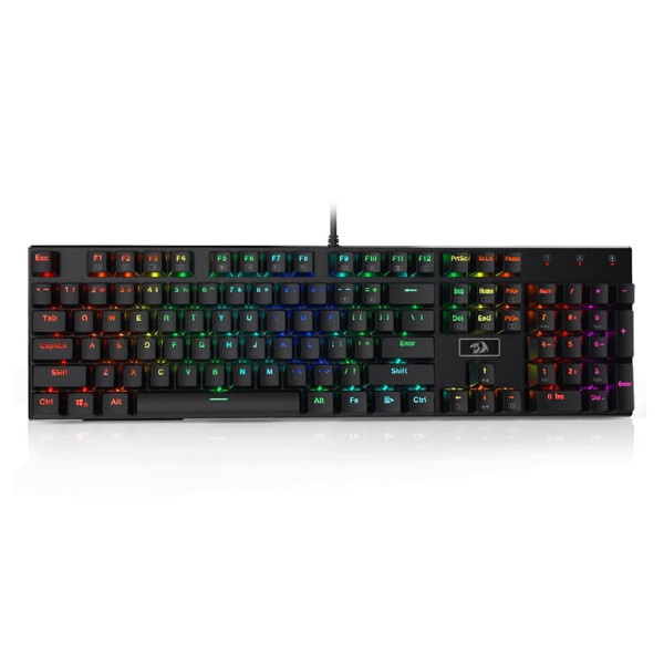 Devarajas K556GWB-RGB Black, Wired Keyboard, Red Switch