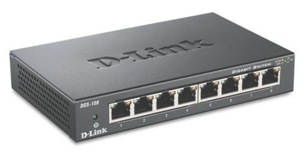 D-Link 8-Port Gigabit neupravljiv Desktop Switch DGS-108E