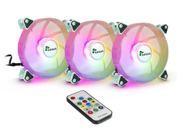 Kuler za PC InterTech Fan Set Argus RS-06   3x120mm /RGB