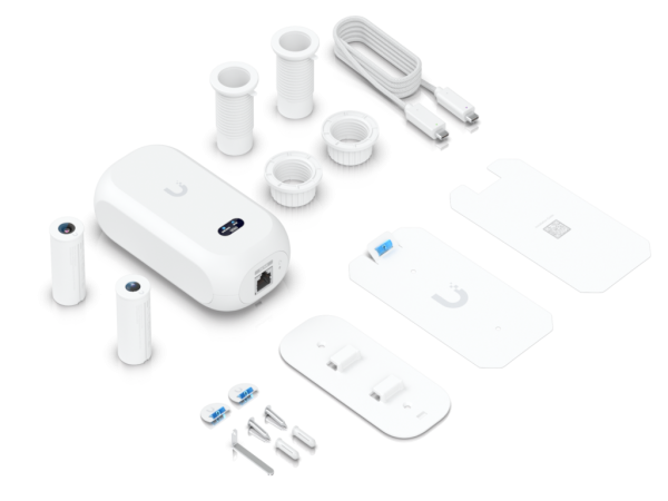 Low-profile 4K PoE camera with a wide-angle lens designed tosecure large public s