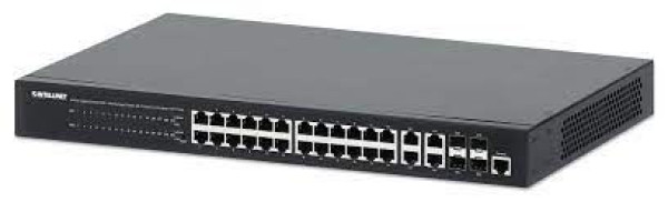 Intellinet 24-PORT GB ETH POE+ WEB 4GB COMBO 370W POE