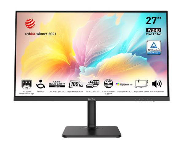 Monitor 27 MSI MODERN MD272QXP WQHD IPS 100Hz HDMIDPUSB-C