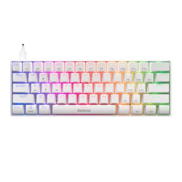 Tastatura Gamdias Hermes E3 RGB mehanička, bela ,blue switch