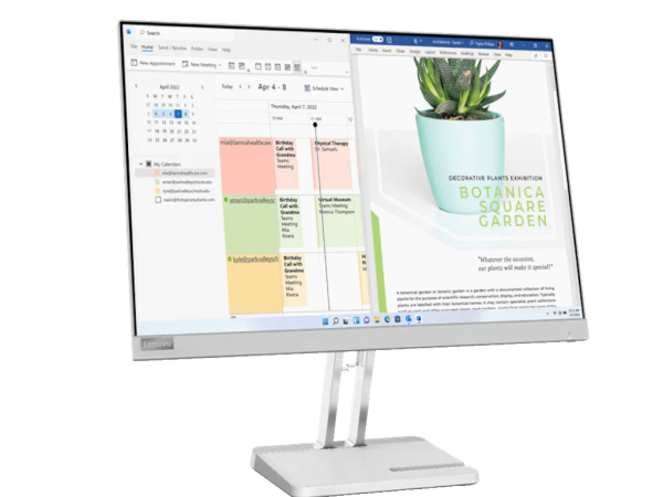 Monitor LENOVO L24e-40 23.8''/VA 3-side borderless/1920x1080/100Hz/4ms/VGA,HDMI/FreeSync/siva