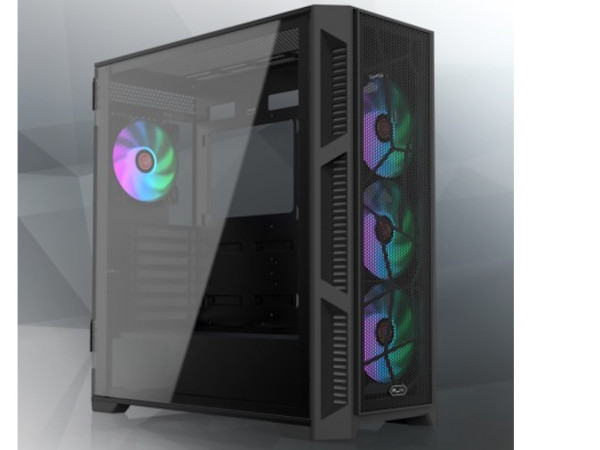 Kucište RAIJINTEK PONOS ULTRA MS4 Midi Tower E-ATX, ATX, M-ATX, Mini-ITX ATX kaljeno staklo crna' ( '36178' ) 