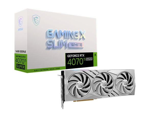 VGA MSI RTX 4070 TI SUPER 16G GAMING X SLIM White