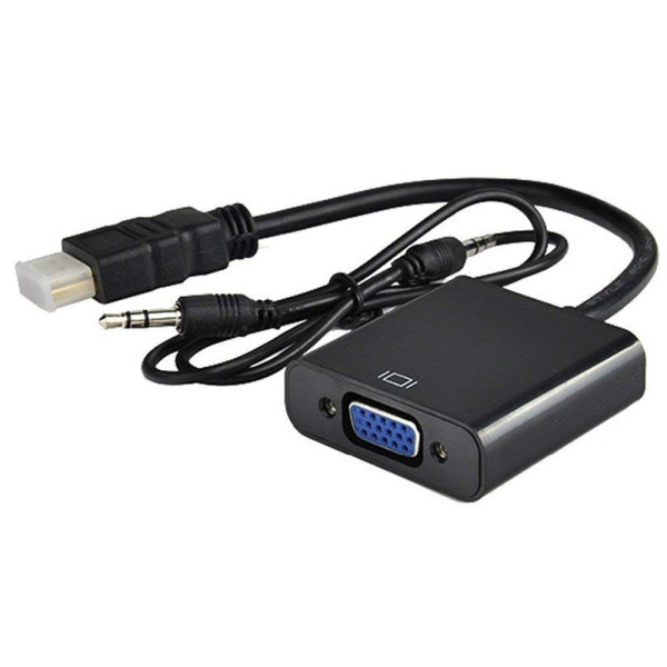 Adapter JWD HDMI-VGA M/F audio Black
