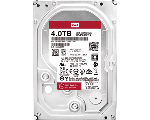 WD 4TB 3.5 inča SATA III 256MB 7.200 WD4003FFBX Red Pro hard disk