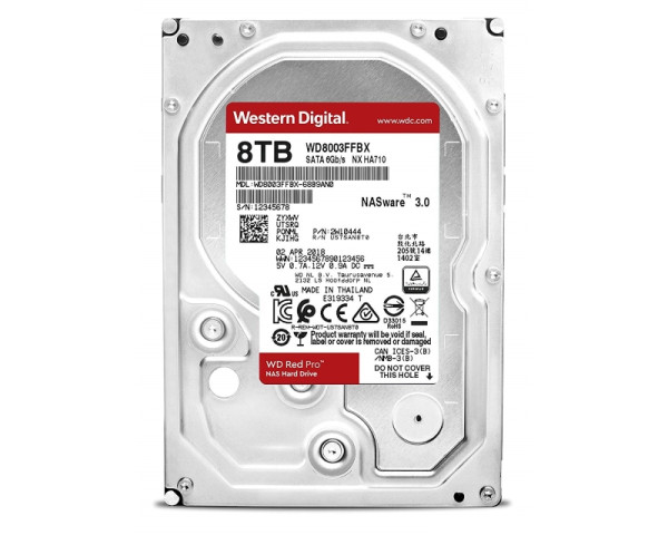 WD 8TB 3.5'' SATA III 256MB 7.200rpm WD8003FFBX Red Pro hard disk
